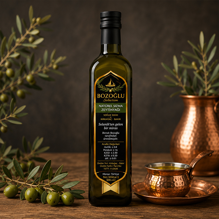 Bozoğlu Zeytin Yağı Erken Hasat Soğuk Sıkım 500 Ml.
